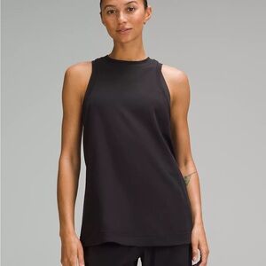 NWT Lululemon Black Long Cotton Crewneck Tank Top M